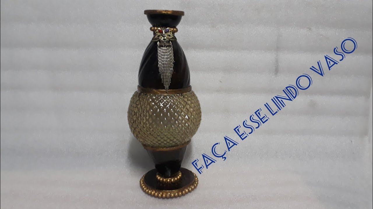 Como Fazer esse Vaso com Lustre e Garrafa Pet- Ft- Madiluna Artesâ