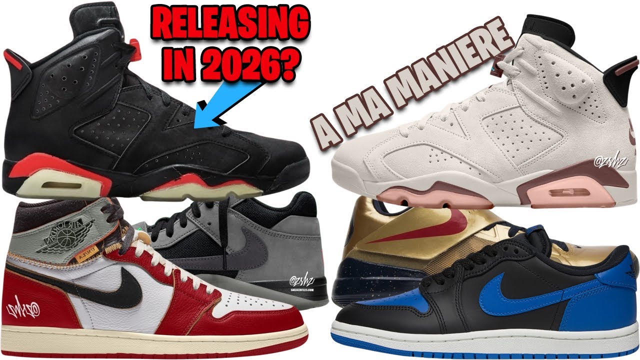 AIR JORDAN 6 BLACK INFRARED 2026? A MA MANIERE AJ 6, UNION JORDAN 1, CHASE B JUMPMAN JACK + MORE