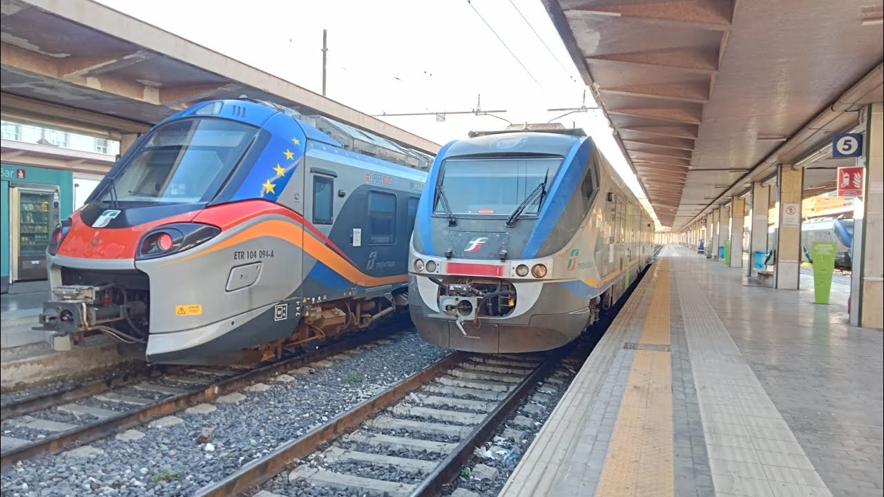 ETR 104 094 Pop in partenza da Palermo Centrale con il regionale veloce per Messina C.le!