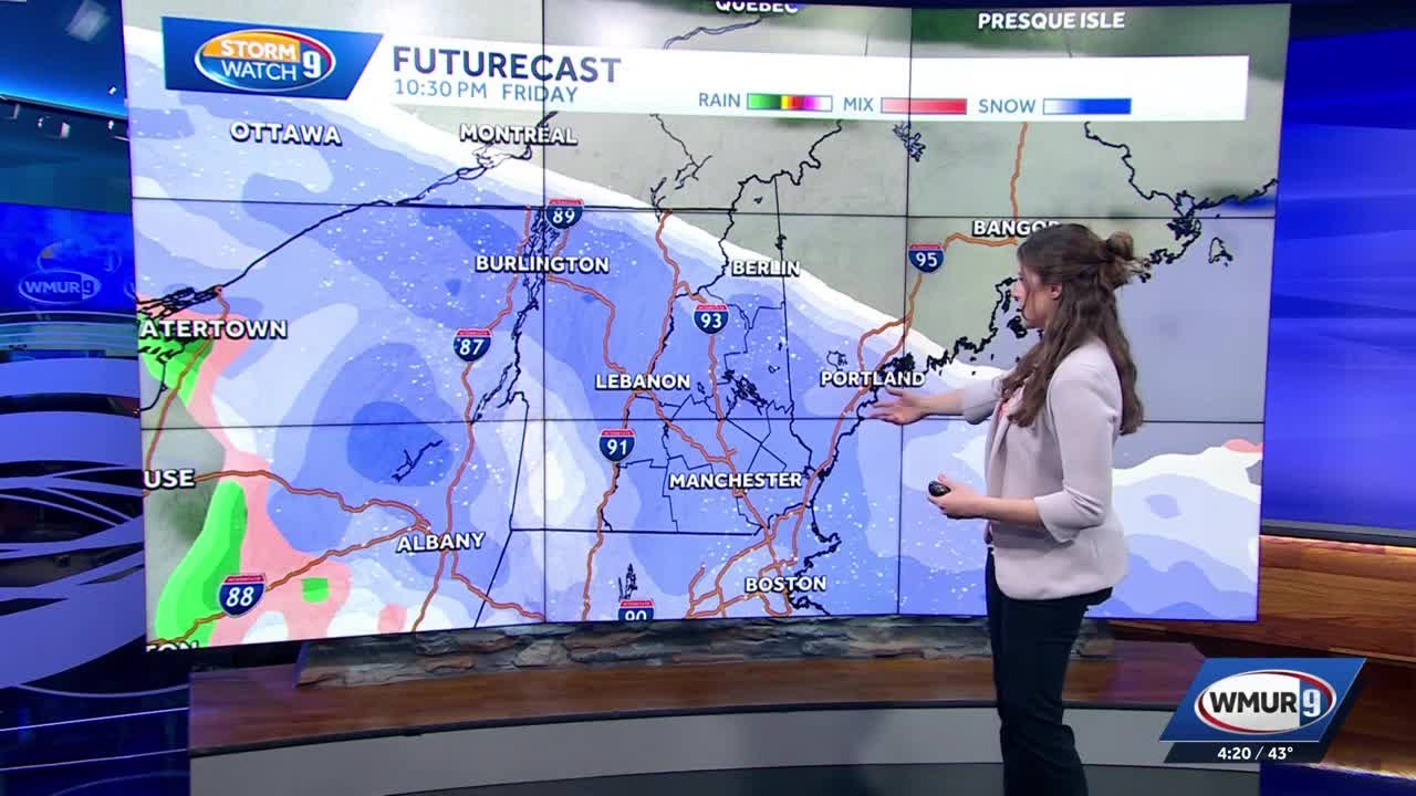 Several inches of snow expected Friday across New Hampshire