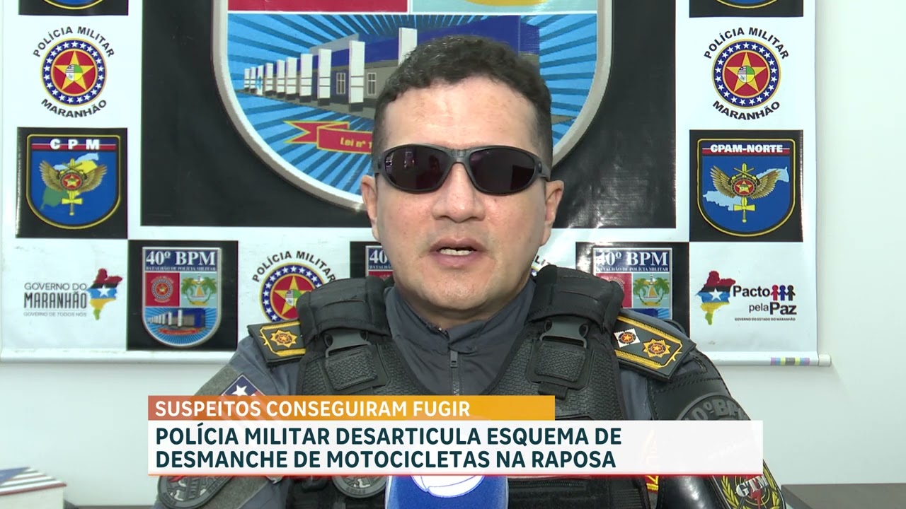 Polícia Militar desarticula esquema de desmanche de motocicletas na Raposa