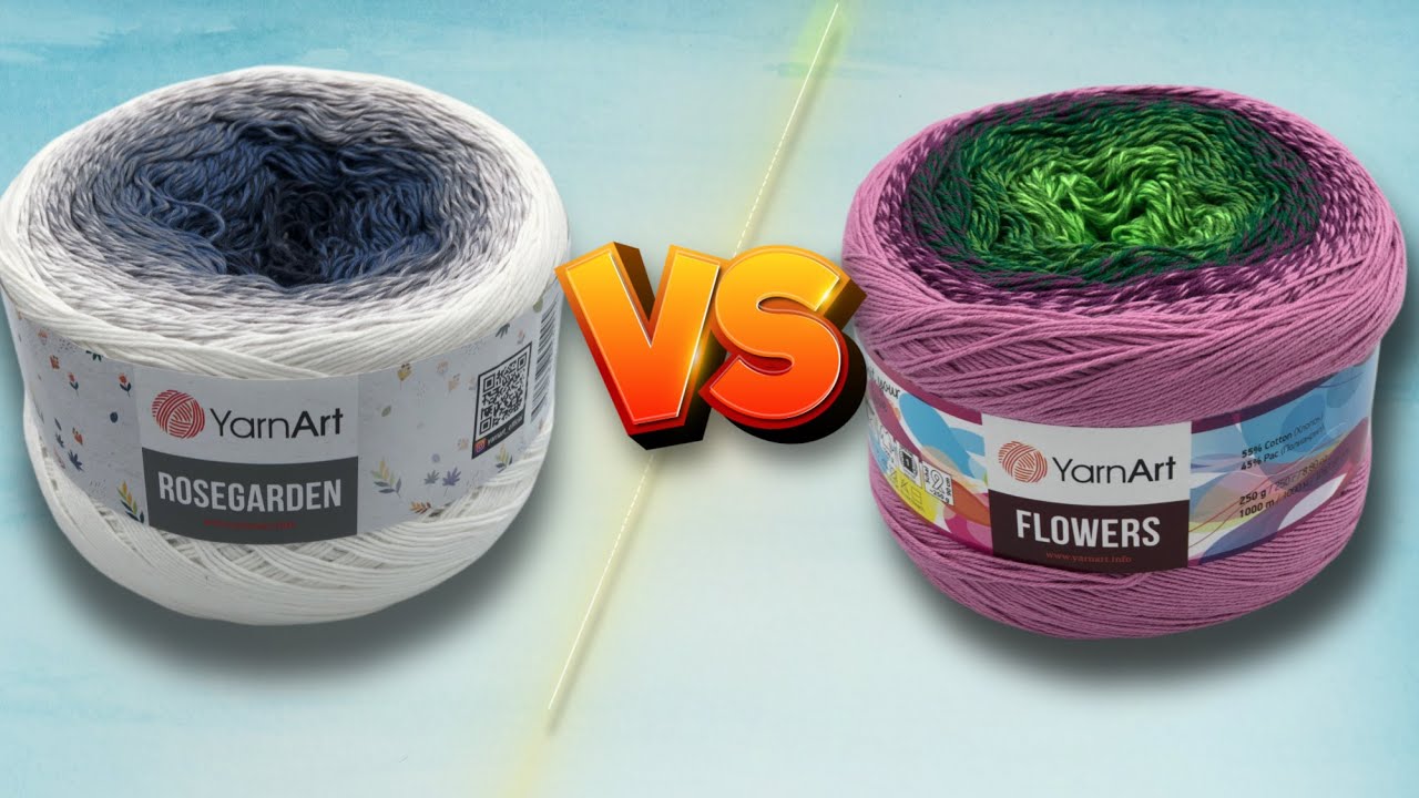 YarnArt FLOWERS vs ROSEGARDEN / Por&oacute;wnanie wł&oacute;czek ombre