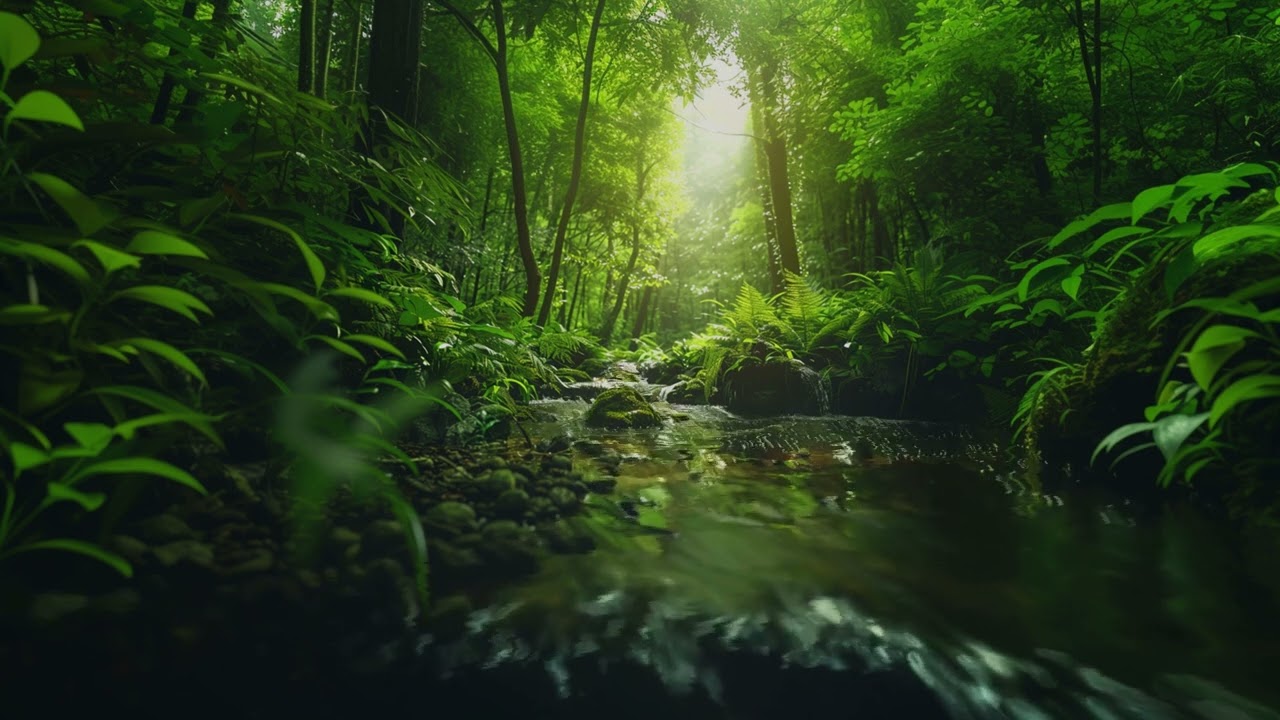 Serenity Found: Calming River & Birdsong Sounds