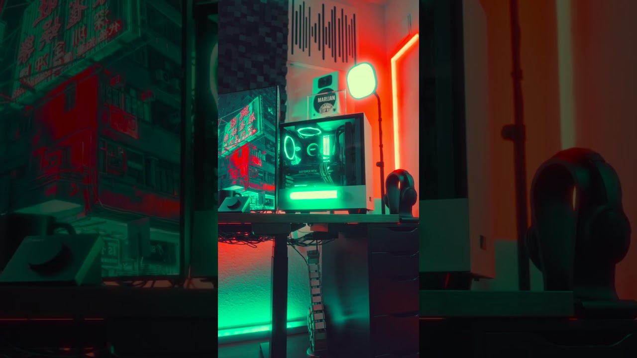 🔥 Cyberpunked Studio Gaming Setup Lighting | SONY FX3 x SONY 24MM F1.4 GM x COLOR GRADE ORANGE TEAL