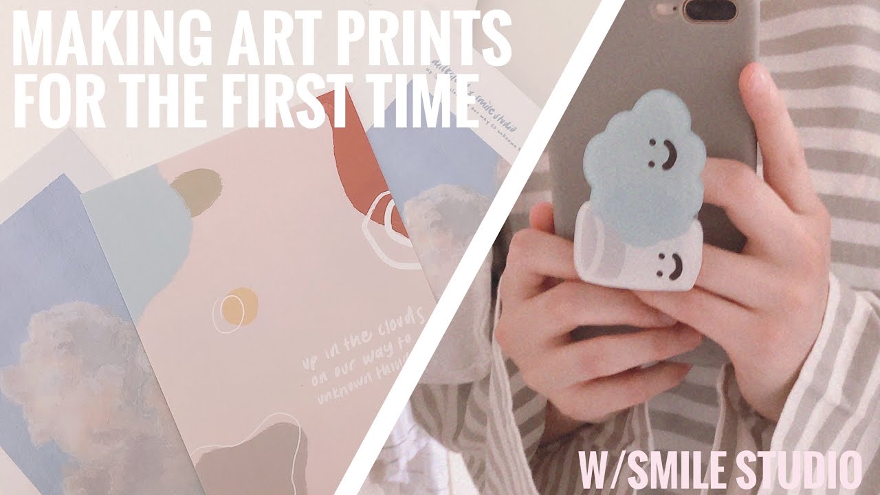 🍓making art prints for the first time + paint with me // a project with @smilestudio22