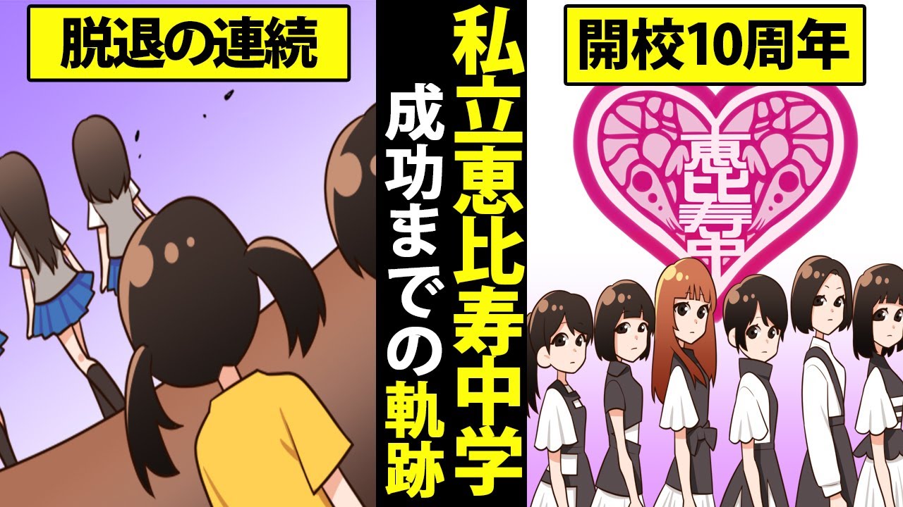 永遠の中学生、私立恵比寿中学！数多の苦難を乗り越え開校10周年を迎えた軌跡【マンガ動画】