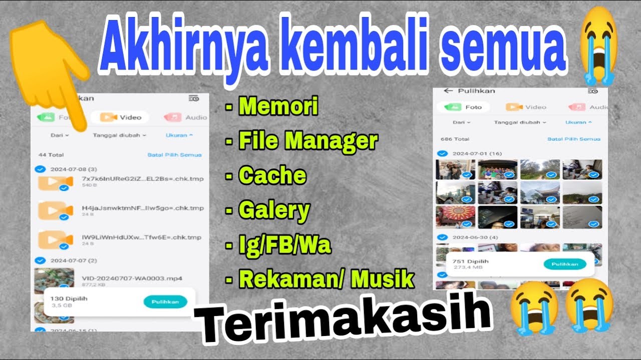 FIX BENAR-BENAR KEMBALI SEMUA di 2024 padahal sudah terhapus PERMANEN !!