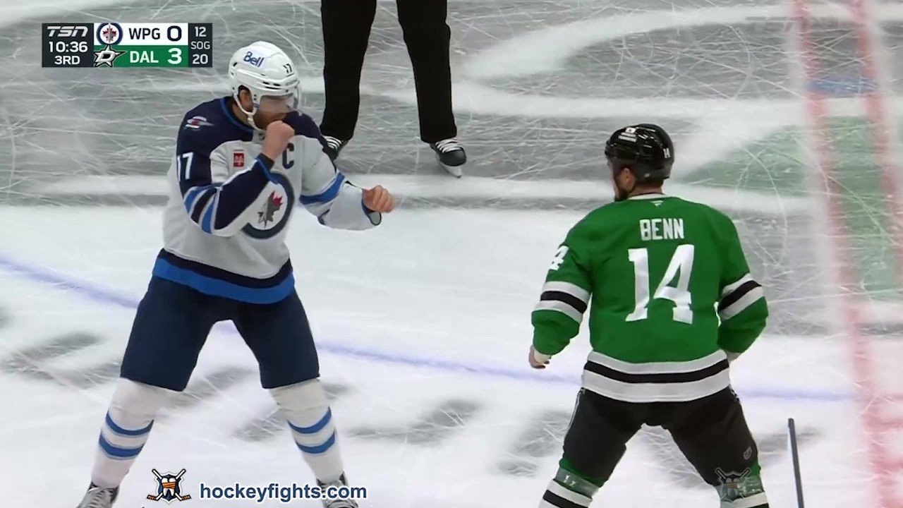 Adam Lowry vs Jamie Benn | Apr 02, 2026 | Winnipeg Jets vs Dallas Stars