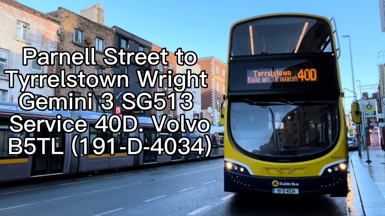 Route: 40D *FULL ROUTE* | Parnell Street to Tyrrelstown | Dublin Bus Wright Gemini 3 SG513 |
