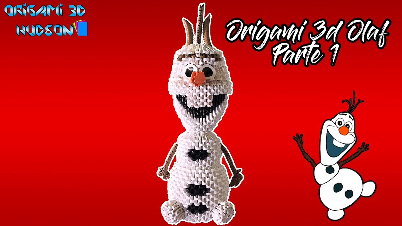 Origami 3D Olaf Frozen Parte 1