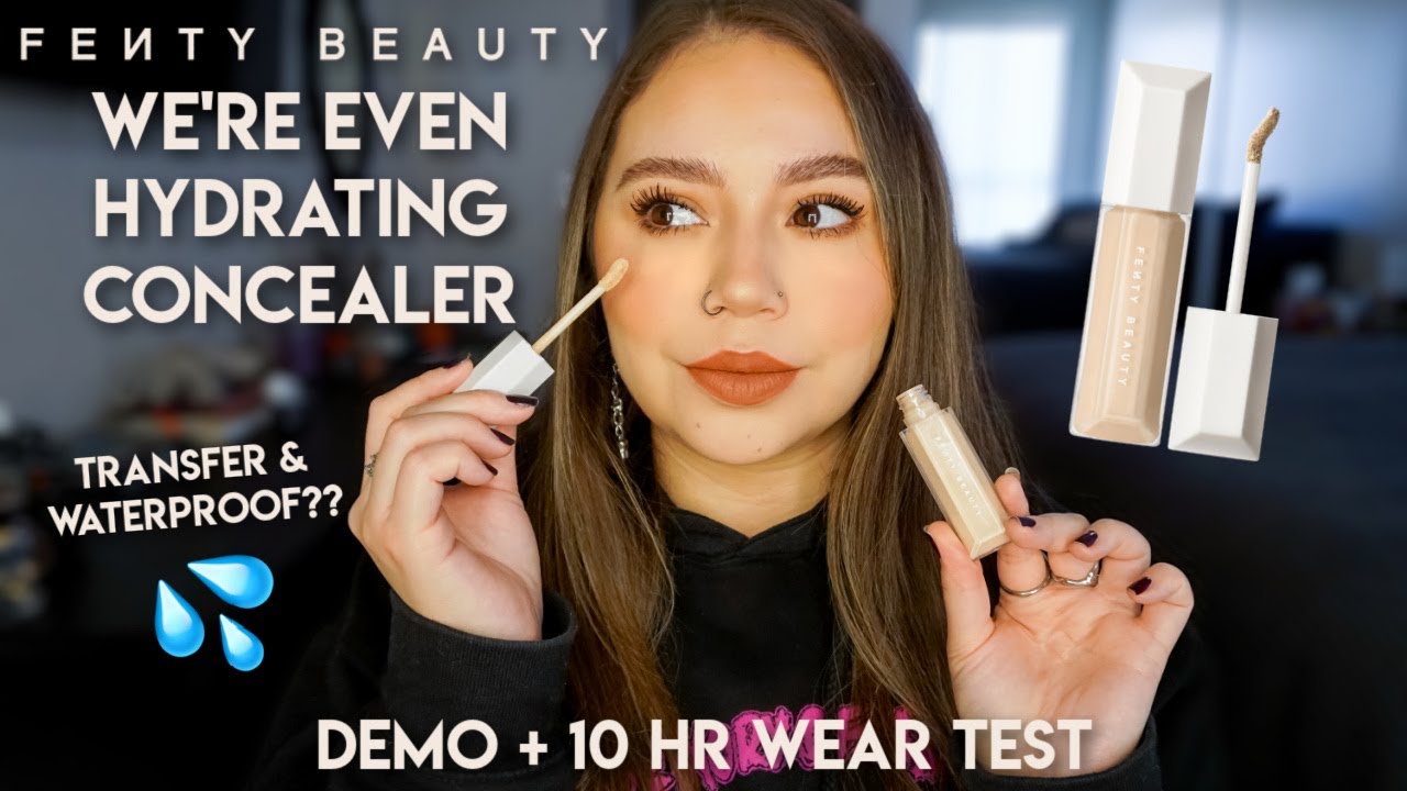 NEW FENTY BEAUTY WE'RE EVEN HYDRATING CONCEALER 💦 DEMO +WEAR  TEST | Makeupbytreenz