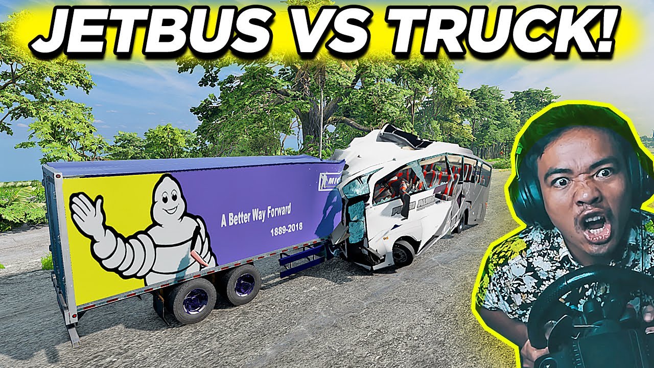 JETBUS VS TRUK KONTAINER! - BeamNG Drive