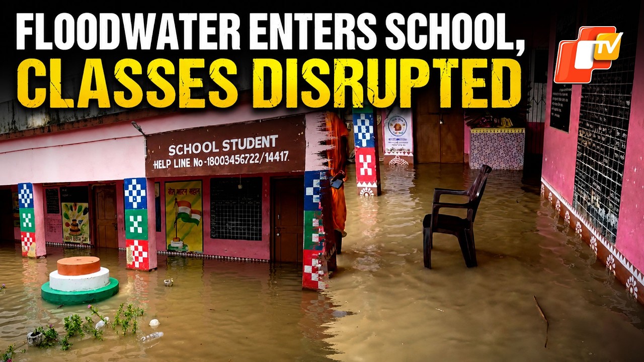 Floodwaters Invade Schools In Odisha's Puri, Students Left Struggling As Classes Continue