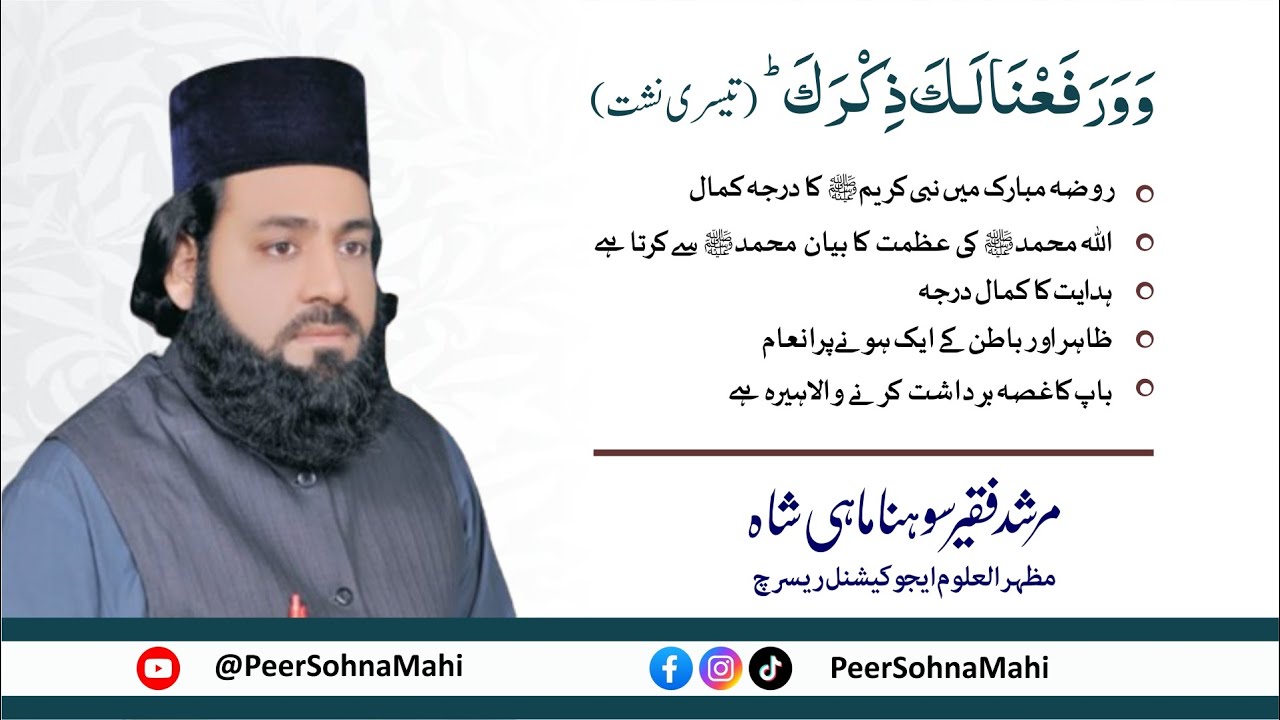Wara Fana Laka Zikrak || Part-03 || Murshid Sohna Mahi Shah G || Jummah Speech