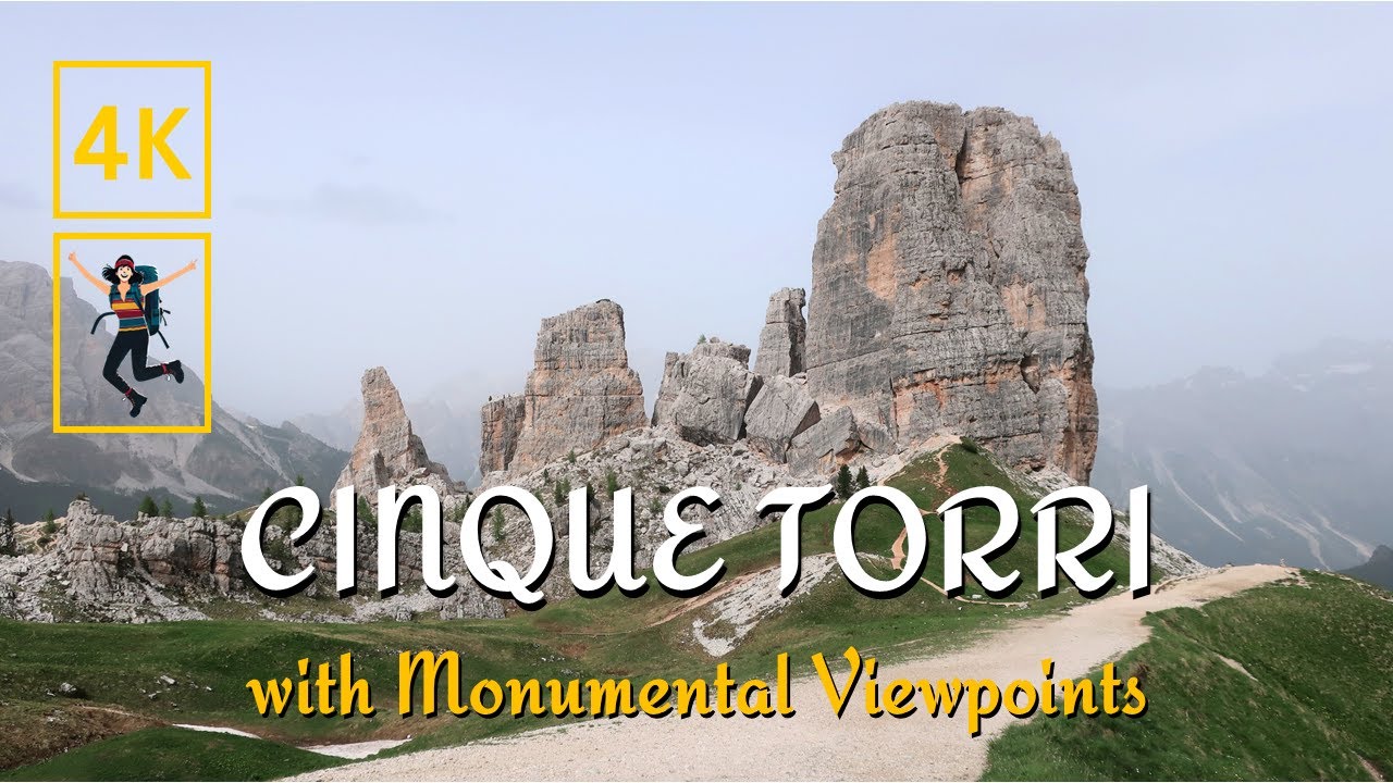 🇮🇹 Discovering CINQUE TORRI with easy Viewpoint. and Passo di Falzarego: Dolomites Adventure | 4K