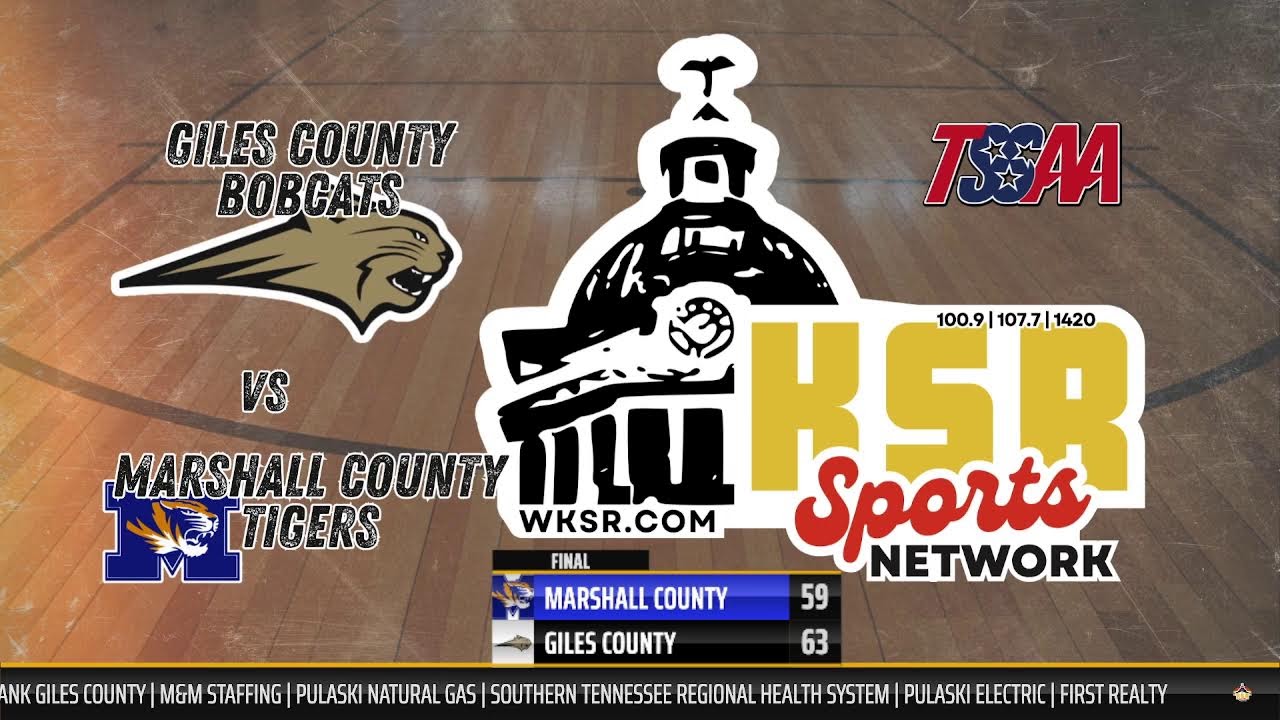 Giles County Bobcats vs Marshall County District 12-3A Semis