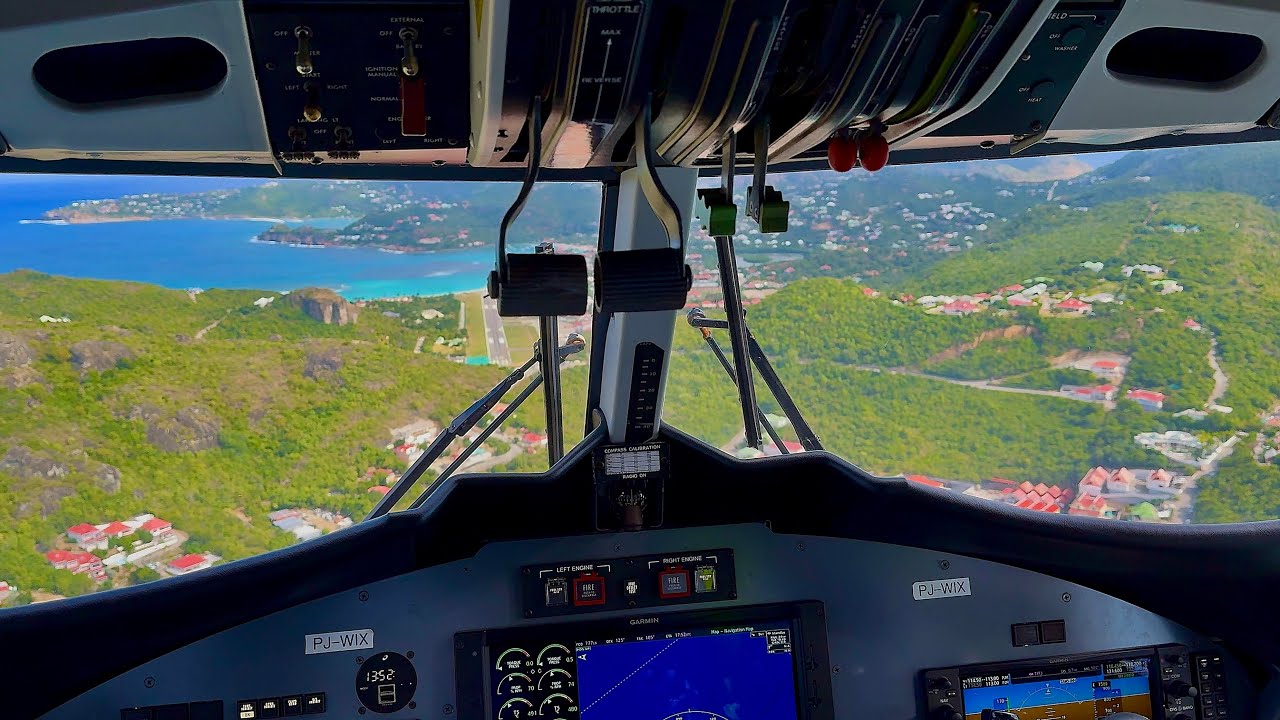 [4K] – AWESOME Cockpit View Landing & Takeoff From World Famous St. Barts – Winair Twin Otter