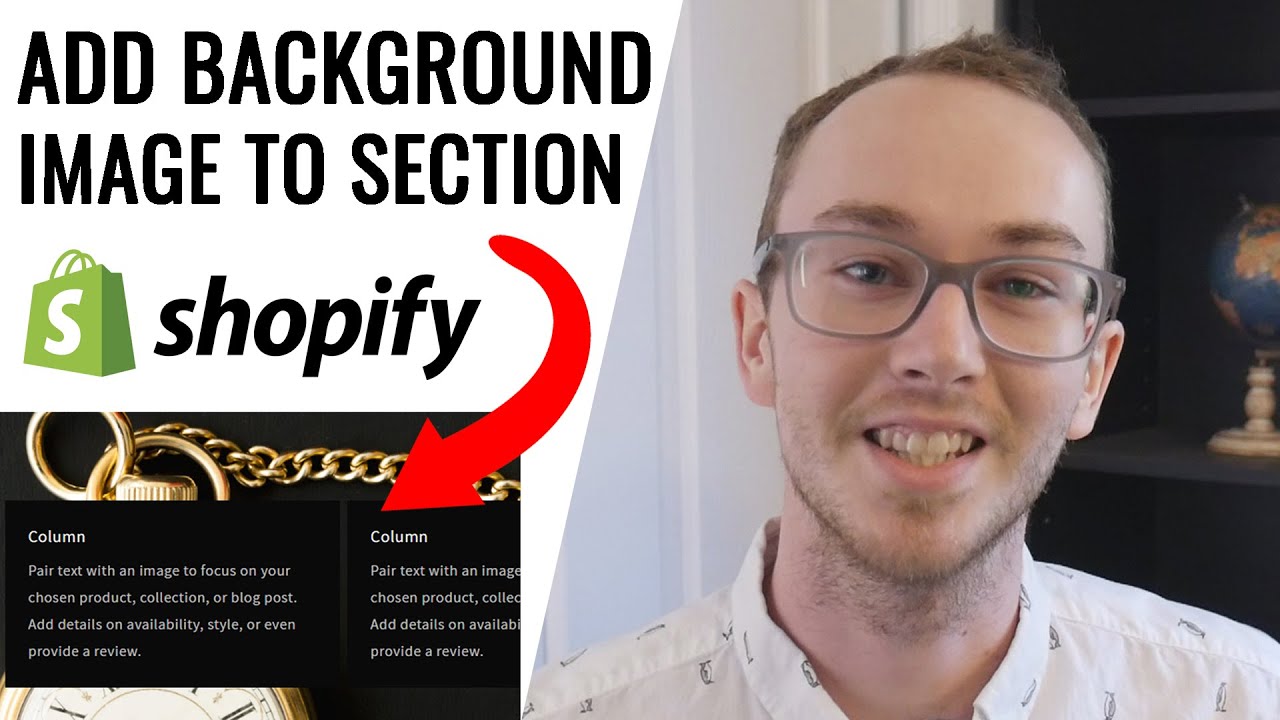 Как добавить фоновое изображение в раздел на Shopify