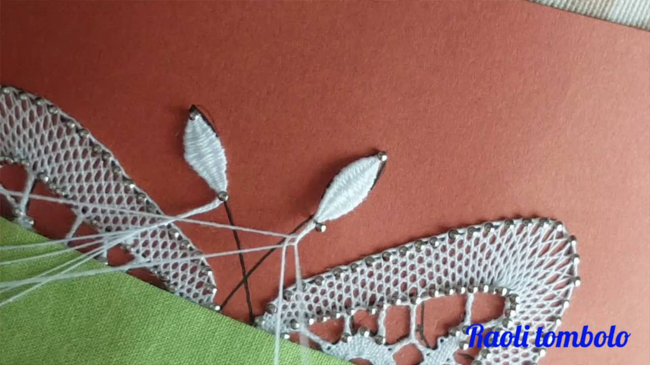 Merletto a tombolo - Progetto Farfalla #8 : antenne con palmette