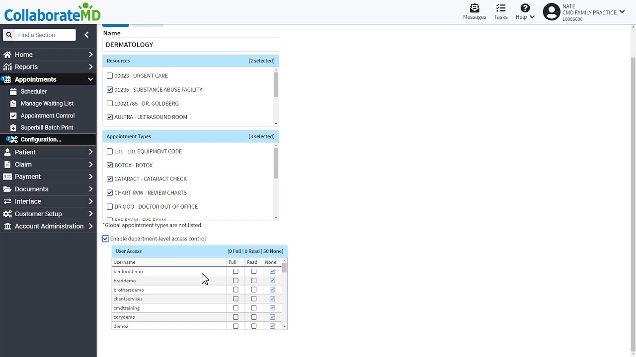 How to Create Appointment Departments