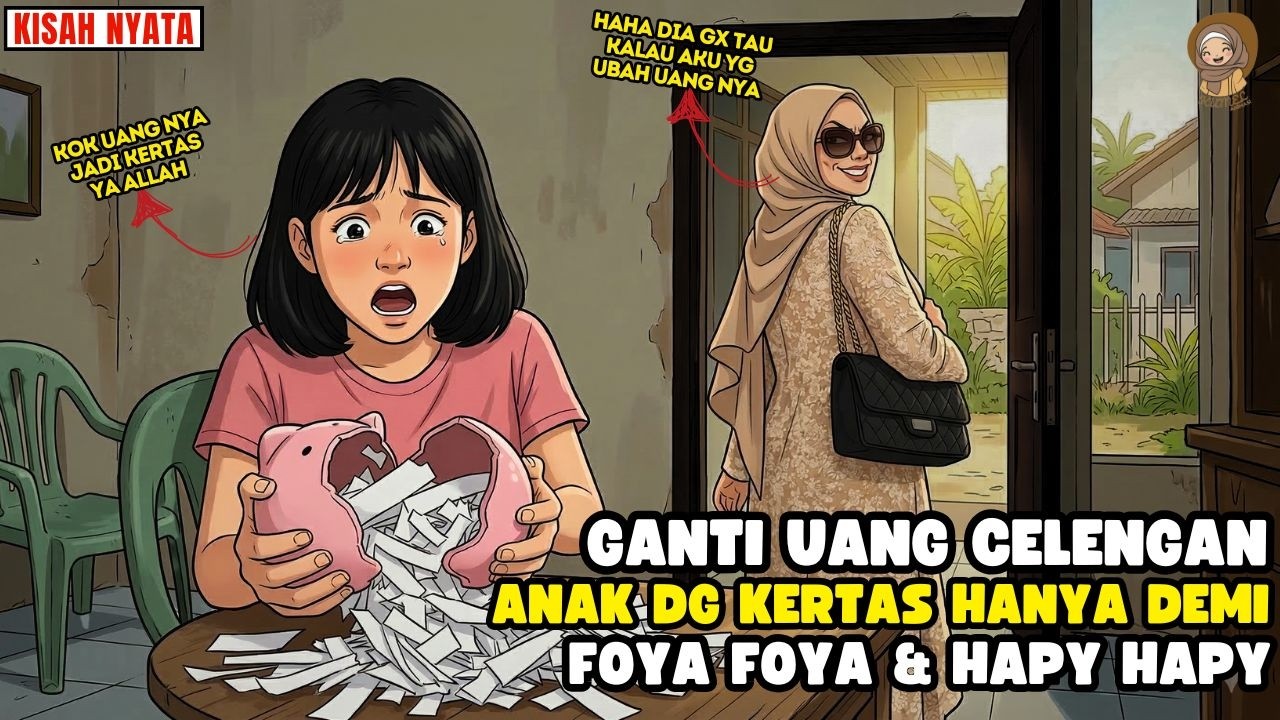 GANTI UANG CELENGAN ANAK DENGAN KERTAS UNTUK FOYA FOYA ||  SINETRON AZAB