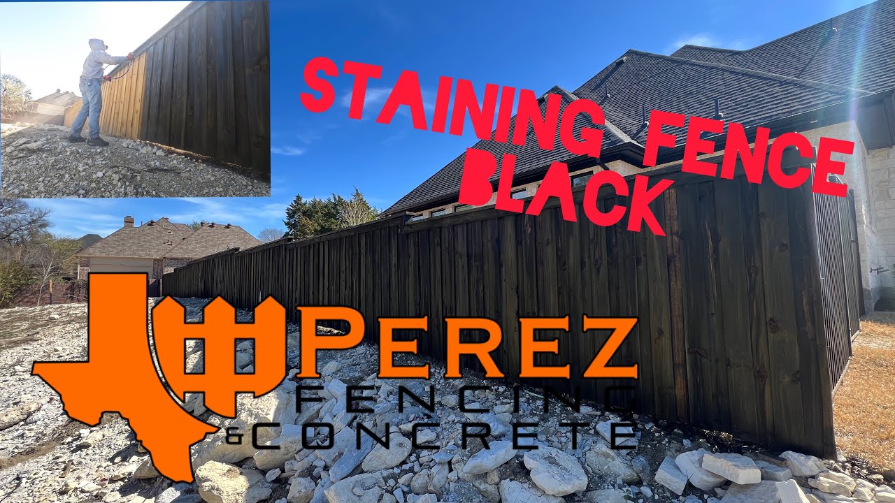 Fence Staining Black