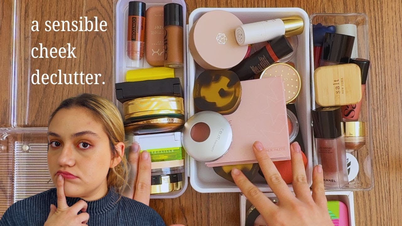 declutter (blush, bronzer, highlighter) and collection tour