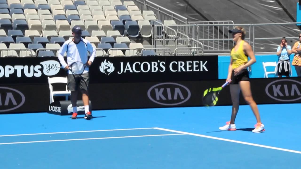 Genie Bouchard - practice video