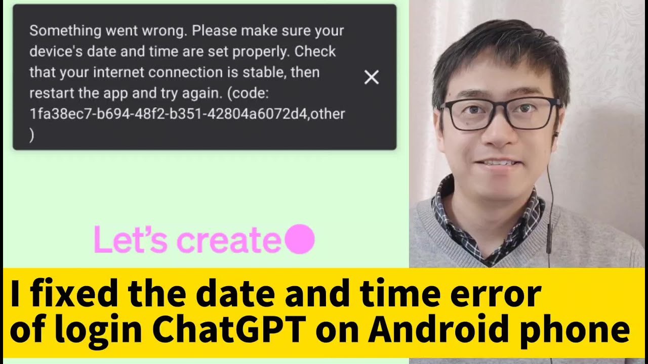 Fix ChatGPT error Something went wrong Please make sure your device's date and time are set properly