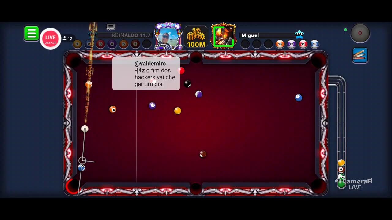 IRANILDO 8 BALL POOL AO VIVO