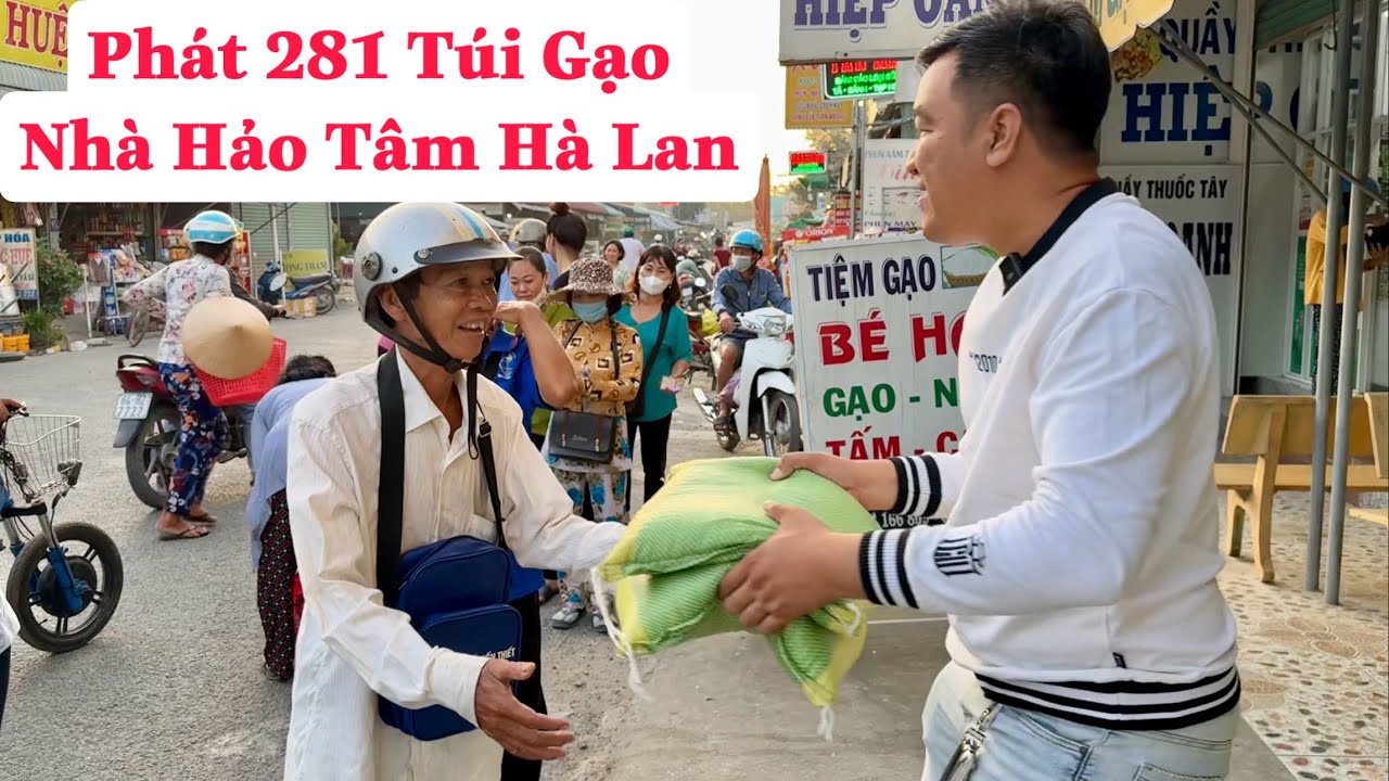Chợ Song Phú Tam Bình Người Khó Khăn Nhận 281 Túi Gạo Thơm Từ Nhà Hảo Tâm Hà Lan | Khương Nhựt Minh