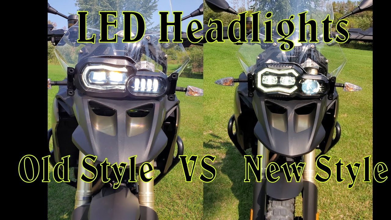 Comparing BMW F800GS New LED Headlight VS Old Style LED Headlight