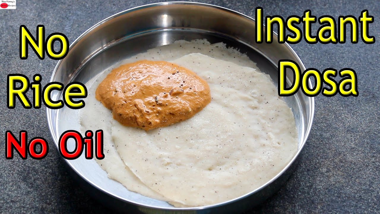 Instant Coconut Dosa Recipe Without Rice or Oil - Sama Rice Dosa - Millet Recipes | Skinny Recipes
