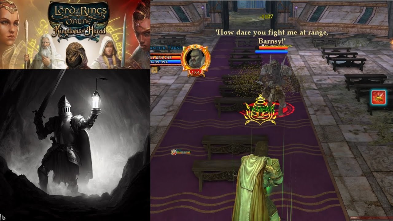Lotro - Soloing for Purple Traceries - School of Tham Mirdan 3-man instance - Yellowline Beorning