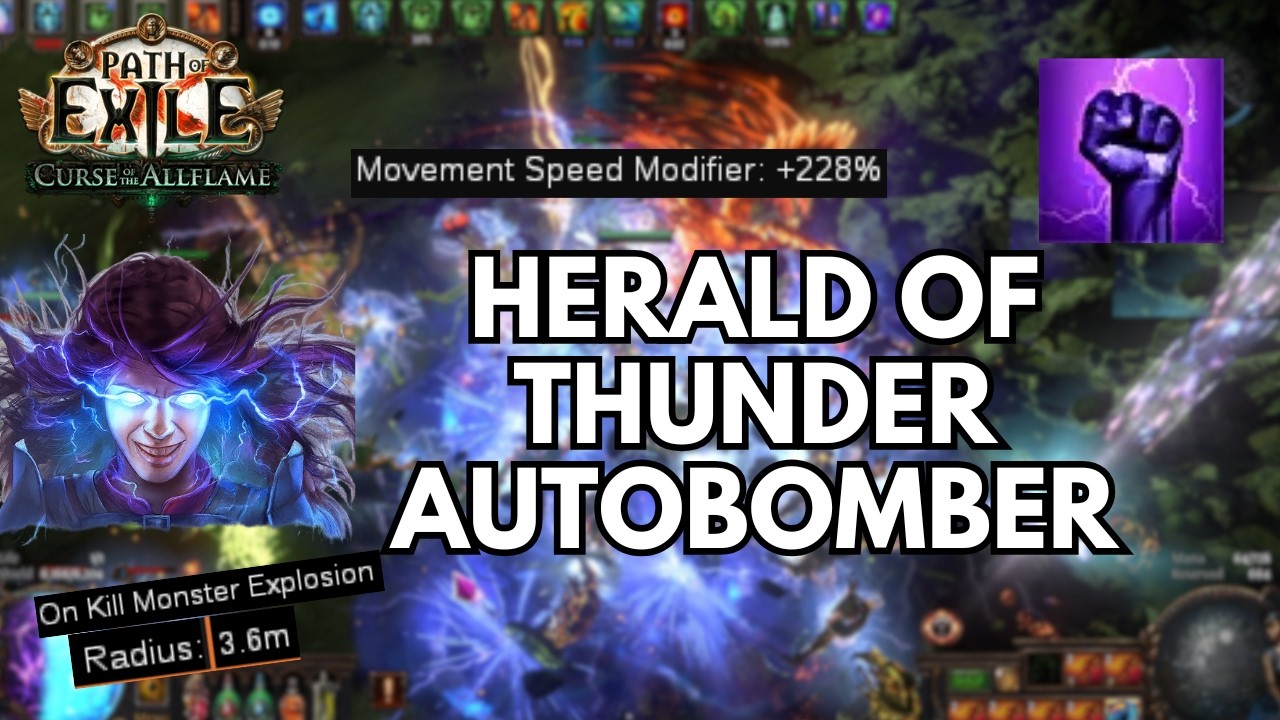 [POE 3.29] Herald Of Thunder Elementalist Autobomber - Build Guide