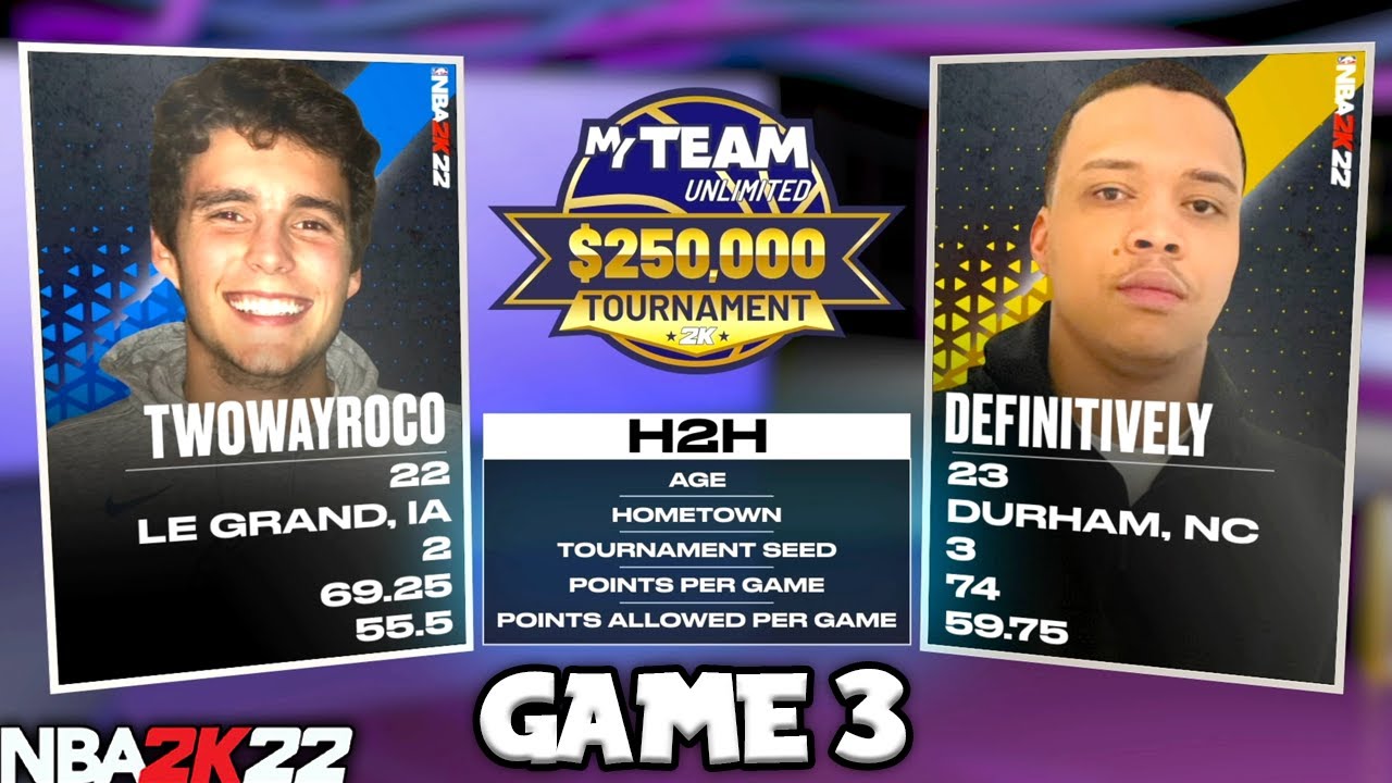 $250K TOURNAMENT FINALS GAME 3 VS DEFINITIVE! ONE GAME FOR $200,000! NBA 2K22 MyTEAM (REACTION)