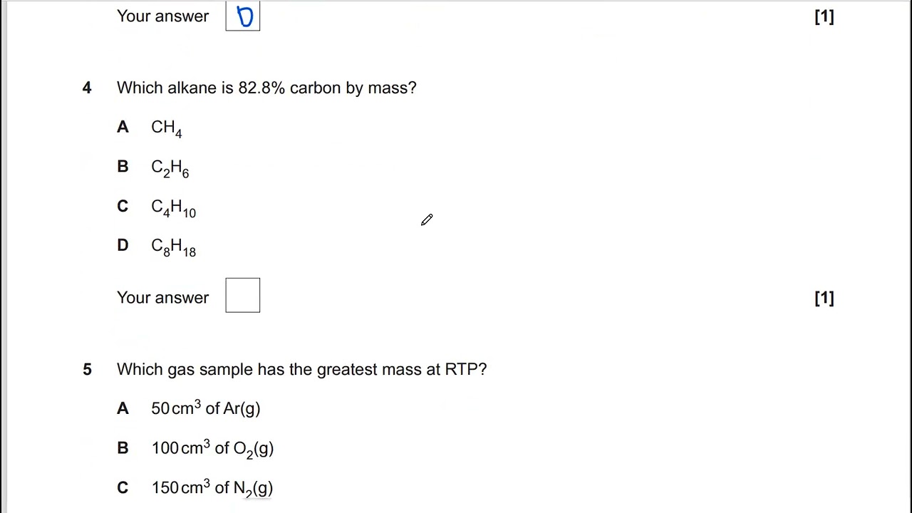 OCR A Breadth in Chemistry 2021 Multiple Choice Walkthrough