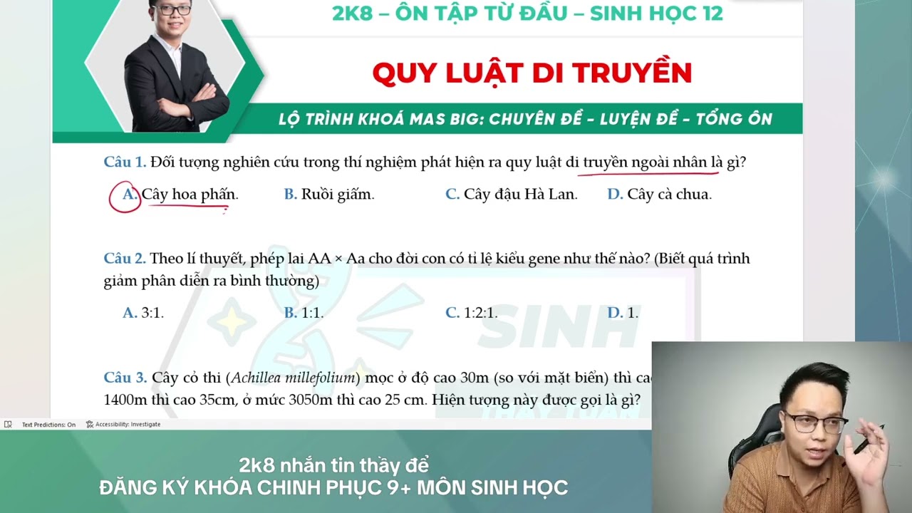 ÔN TẬP QUY LUẬT DI TRUYỀN || ÔN TẬP TỪ ĐẦU - BUỔI 6