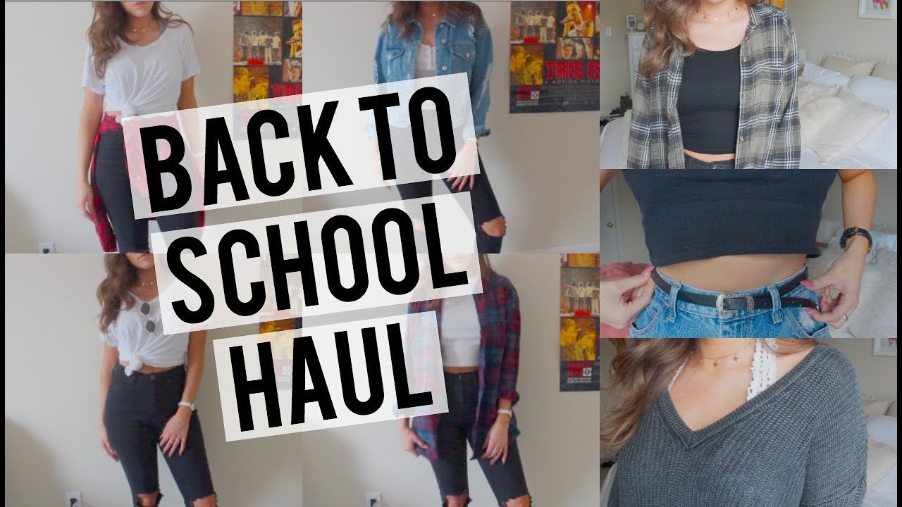 Back To School Clothing Essentials & Go-To Outfits Haul & Try-On | American Eagle & Brandy Melville