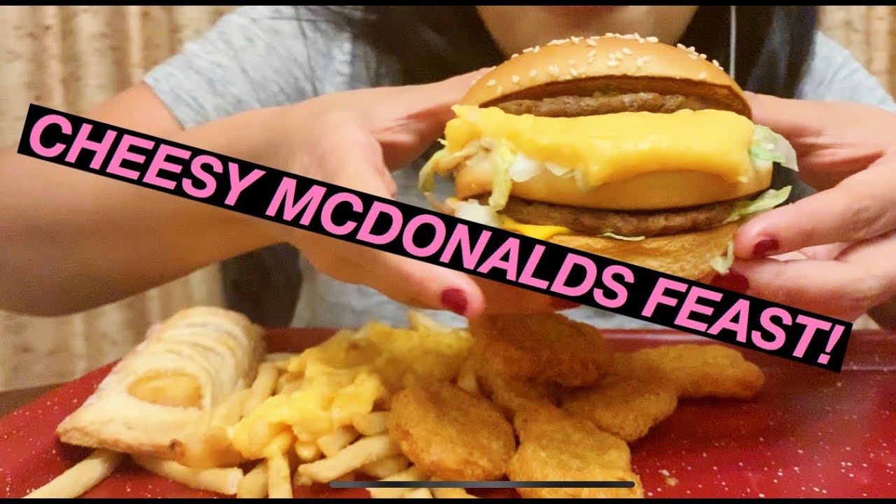 Cheesy Mcdonalds Feast ASMR / Mukbang