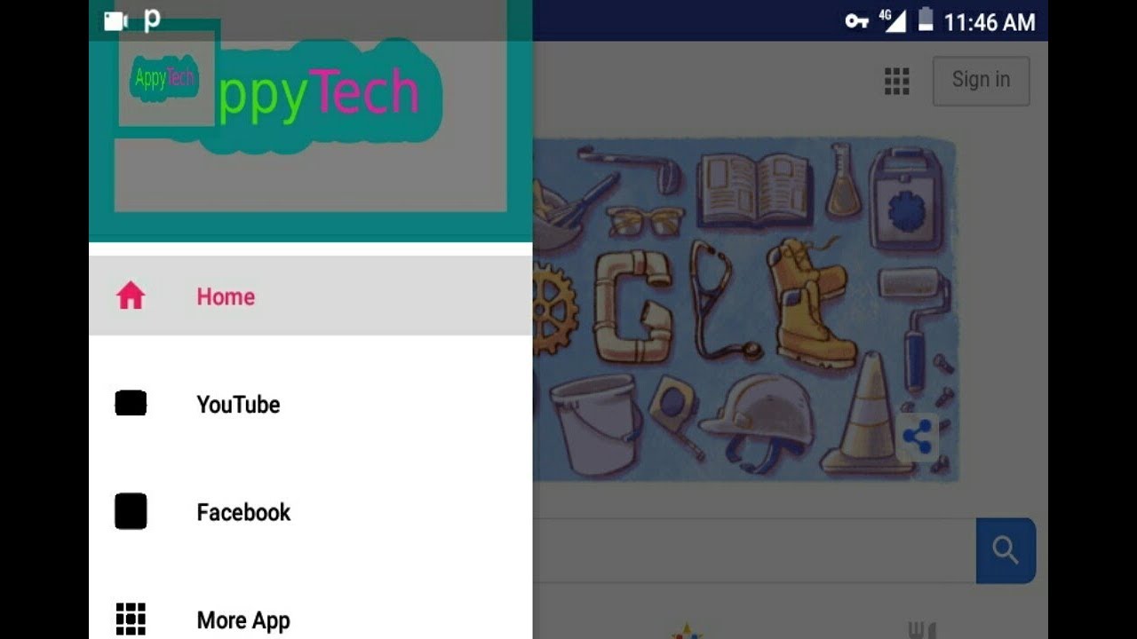 New Side Menu Layout in Makeroid Butterfly| របៀបបង្កើត Sidebar menu