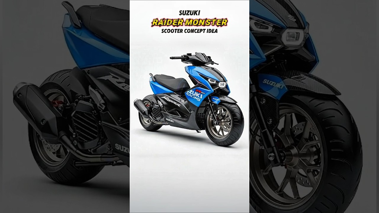 Suzuki RAIDER MONSTER 🔥🔥👽‼️Scooter concept Ideas🤠 #suzuki #raider #monster #gsx