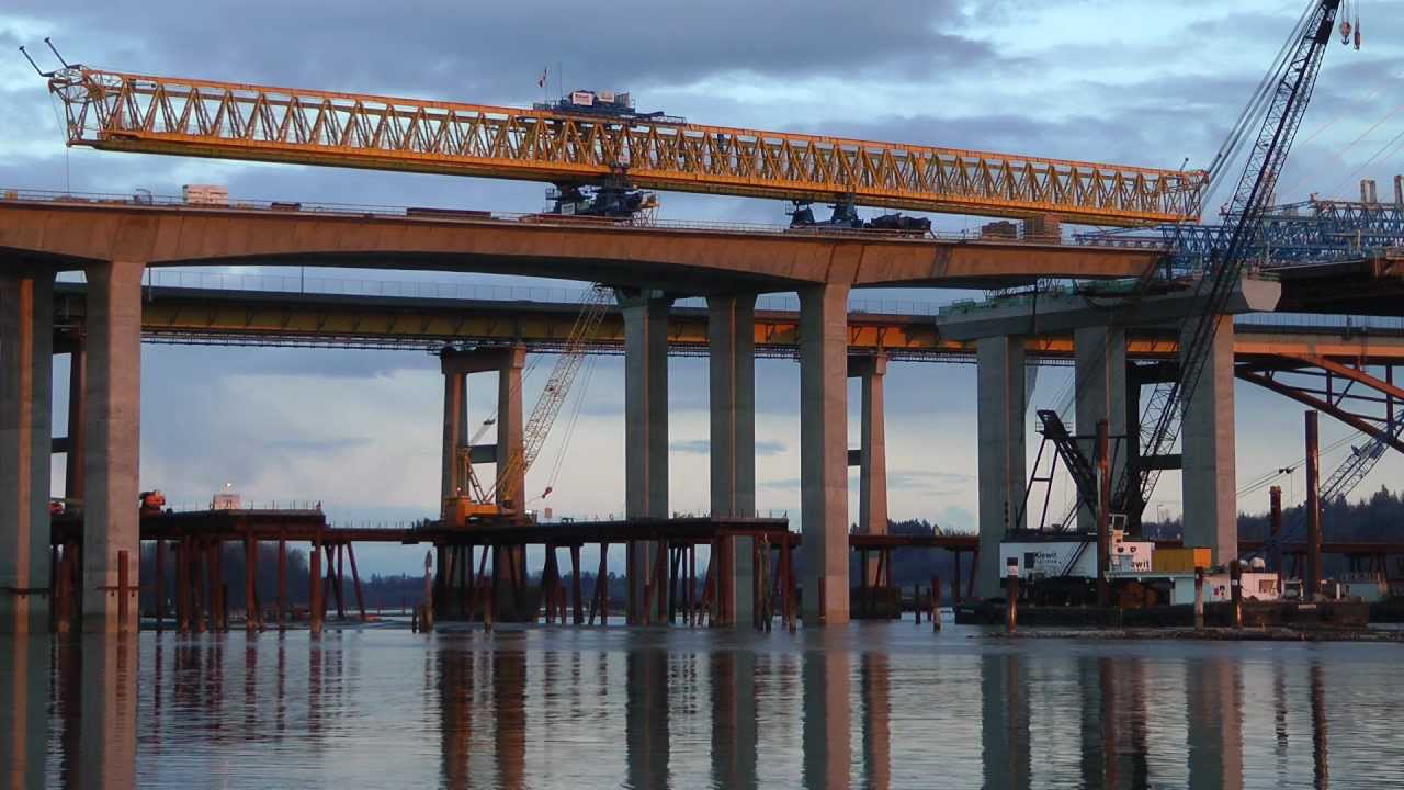 NEW PORT MANN BRIDGE FEBRUARY 26 2012 WIDEST LONG SPAN BRIDGE IN THE WORLD COPYRIGHT BCNEWSVIDEO