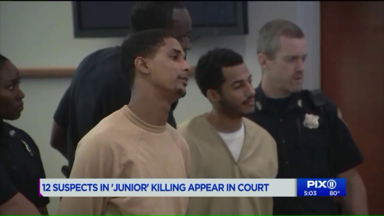 Watch: 12 suspects in `Junior` killing appear in court