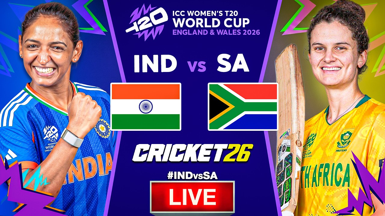 🔴 India W vs South Africa W Live | ICC Women's T20 World Cup 2026 | IND vs SA | Cricket 26 Gameplay
