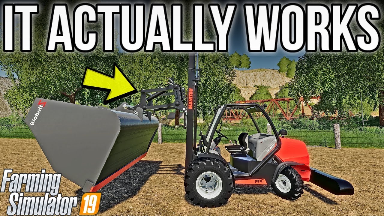 HOW TO GET A BUCKET ON THE NEW MANITOU FORKLIFT! (HACK!) | Farming Simulator 19