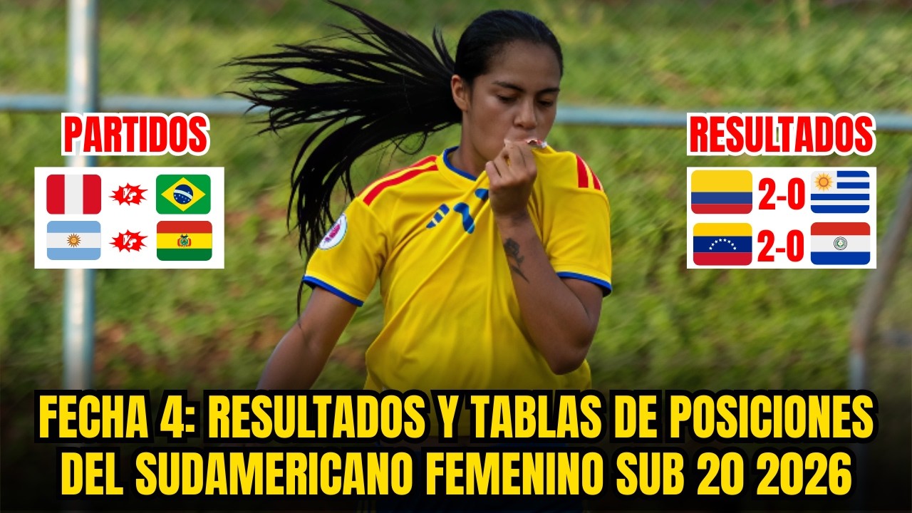 SUDAMERICANO FEMENINO SUB 20 2026: RESULTADOS, TABLAS DE POSICIONES Y PR&Oacute;XIMOS PARTIDOS