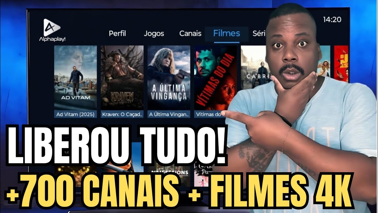 😱 NOVA VERSÃO ALPHA PLAY LIBEROU TUDO! +700 Canais + Filmes 4K Sem Travar Atualize Já!
