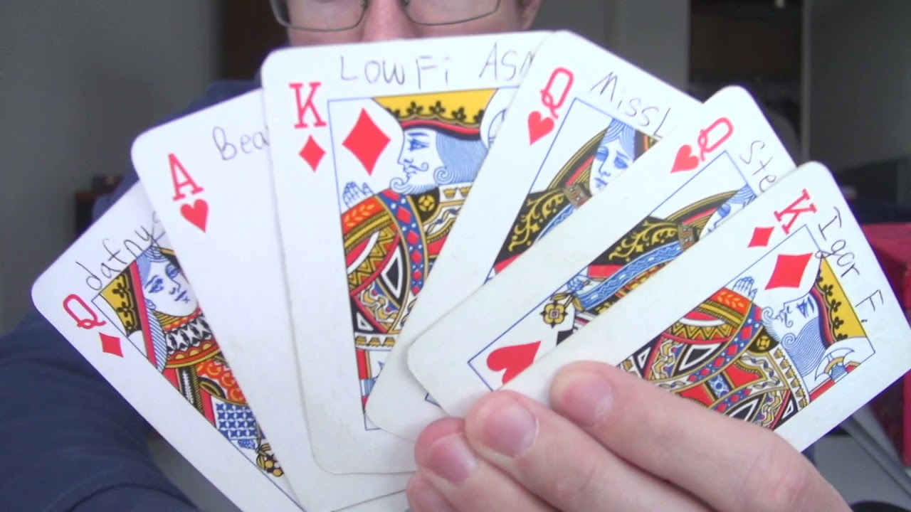 ASMR aggressive cardboard playing card sounds