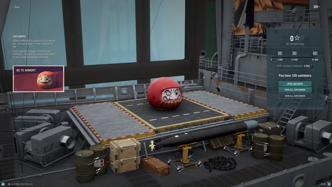 World of Warships: Open 100x Red Daruma Premium Container [Patch 0.14.3] (Golden Month) 2nd Run